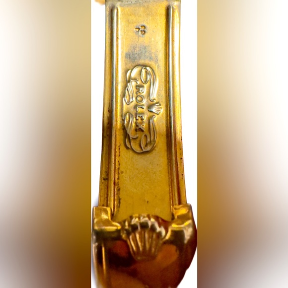 ROLEX Men's Oyster Date Gold-Plated Watch, Black Dial, Ref. 3131, 1950s. - Picture 11 of 16